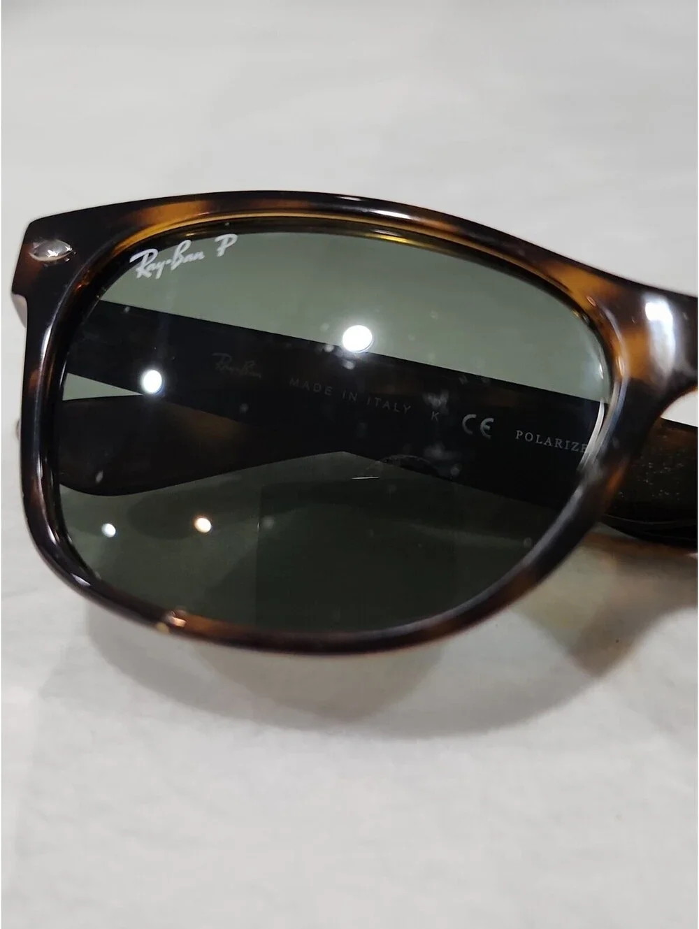 Ray Ban RB2132 902/58 Tortoise New Wayfarer Polarized Sunglasses 55/18 3P